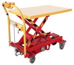 Wózek transportowy elektryczny z unoszoną platformą