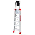 Profesjonalne drabiny rozstawne Lady – stopnie 8 cm