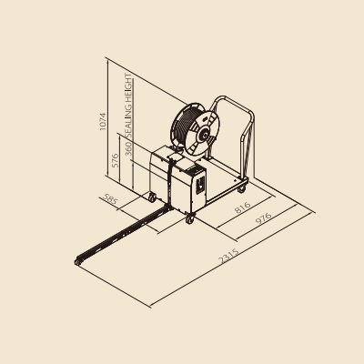 rysunek-Półautomatyczna-paskarka-do-palet